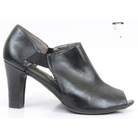 Life Stride Constance Women's 10 Black Vegan Leather Shootie Bootie Heel Pumps - Picture 4 of 9